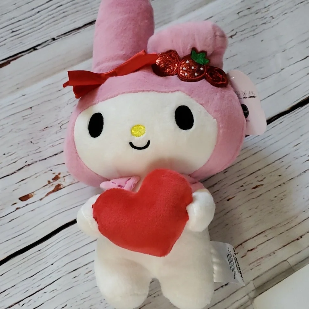 🆕️ HELLO KITTY AND FRIENDS CINNAMOROLL & MY MELODY VALENTINE PLUSH 🤍💕